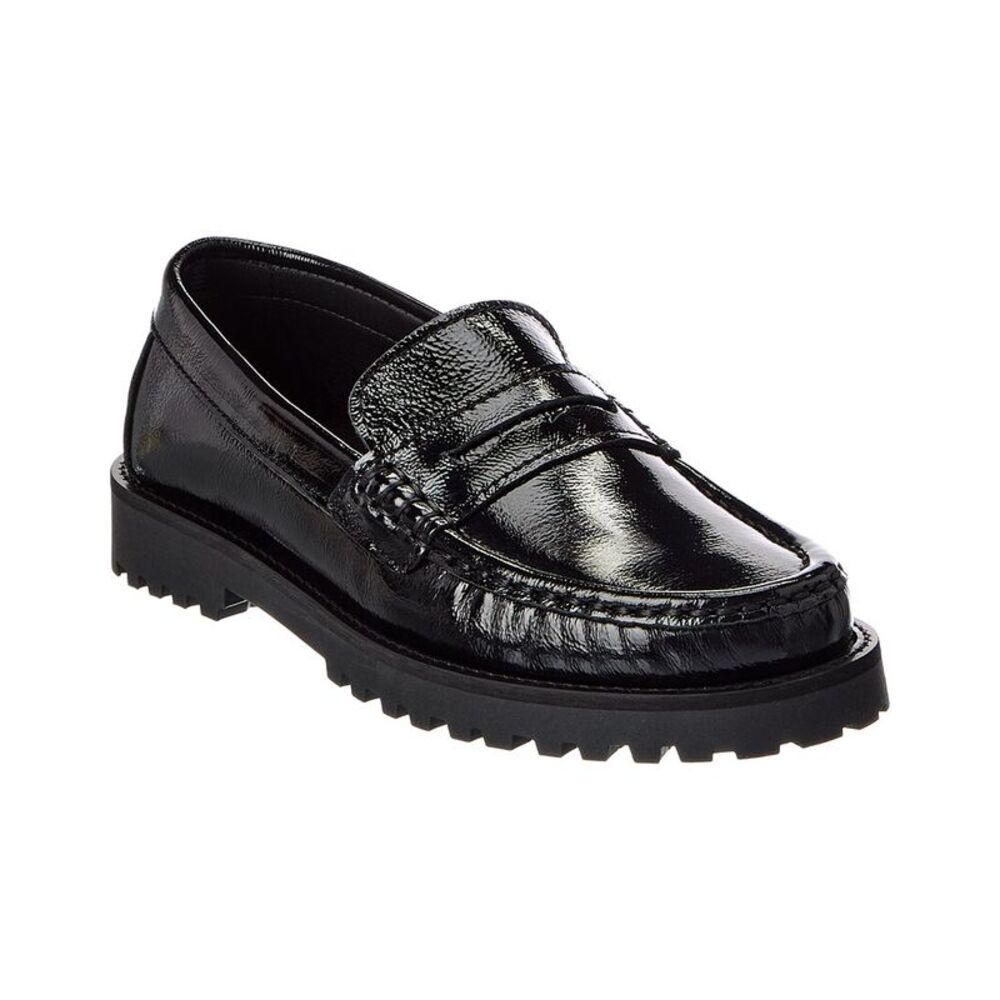 M By Bruno Magli Galena Lug Sole Patent Loafer, Black